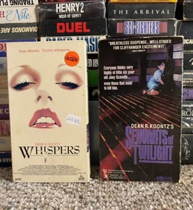 Dean R. Koontz VHS Tape Bundle Lot, Servants of Twilight + Whispers VHS Horror - Picture 1 of 11