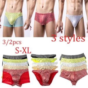 3/2 Stück Herren-Höschen U-Beutel Pailletten Boxershorts Atmungsaktiv Weich ✚ - Picture 1 of 36