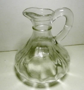 Vintage Anchor Hocking Raised Rib Clear, Pressed Glass Vinegar or Oil Cruet # 4 - Picture 1 of 7