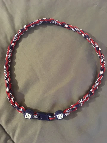 NEW YORK GIANTS Blue 22" Titanium Double Rope NECKLACE NEW! FAST! FREE SHIP! Cover