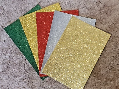Glitter Felt fabric sheet, 5 colours to choose, Craft, Sewing - Image 1 of 2