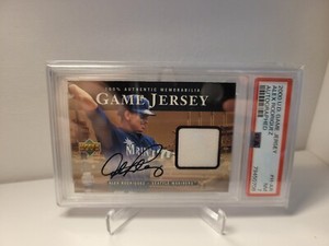 2000 Upper Deck Game Jersey AUTO Alex Rodriguez - PSA 7