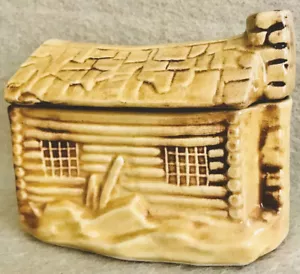 Cookie Jar Log House of Webster Ceramic Texas USA Rare Perfect 1970s๐บ๐ธ - Picture 1 of 7