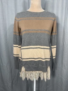 LOGO by Lori Goldstein Womens XS cotton/cashmere knit tunic sweater Bobo - Picture 1 of 7