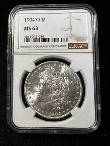 1904 O MORGAN DOLLAR NGC MS 63 036 - Picture 1 of 4