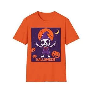 Halloween Skeleton T-Shirt, Fall Apparel, Unisex Halloween Tee, Spooky Graphic - Picture 1 of 11