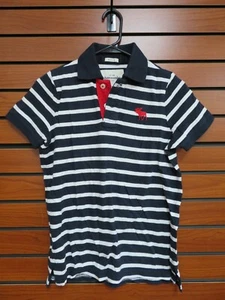 Abercrombie Kids black&White Short sleeve polo Shirt For Boy Size XL Fast Ship - Picture 1 of 3