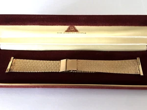 Correa de reloj JB Champion malla llena de oro 18-22 mm 7""-8"" caja original vintage - Imagen 1 de 9