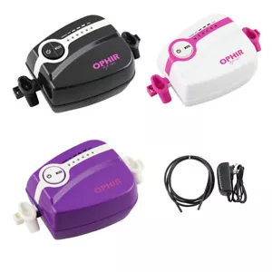 OPHIR mini compressore d'aria aerografo pistola spray tatuaggio 5 velocità regolabile 3 colori - Foto 1 di 9