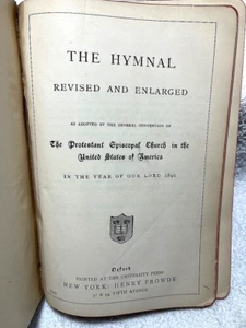 1892 THE HYMNAL REVISED & ENLARGED Protestant Episcopal Church Hymns LEATHER - Picture 1 of 9