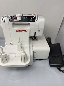 Janome 1110DX Serger Sewing Machine Japan With Foot Pedal - Clean - Working