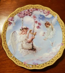 Gardens of Innocence Collection SWEET SWINGING Plate by Sandra Kuck - Picture 1 of 3