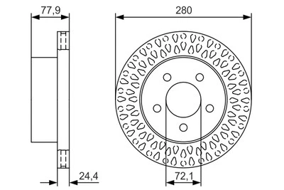 Bosch 0 986 479 U00 Brake Disc for Jeep - Image 1 of 3