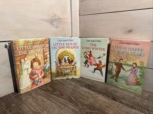 Lot of 4 Little House Books Hardcover w/DJ Laura Ingalls Wilder 1953 &1971 - Picture 1 of 11