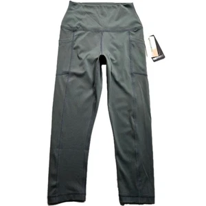 90 Degree by Reflex Capri Leggings Wms Large Genius Green High Waist Seitentasche - Bild 1 von 19