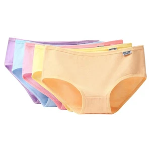 5Pcs Cotton Women Underpants Candy Color Stretchy Daily Wear Xl Random Color - Picture 1 of 7