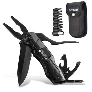 Pinza e Coltello Multiuso 5 in 1 Acciaio Inossidabile con Punte Cacciavite - Foto 1 di 12