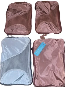 Bagsmart Kompressions-Packwürfel 4-teiliges Set - hellrosa/blau - Bild 1 von 6