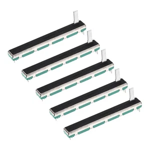 5x Lineare Schieberegler B100K 75mm 60mm Hub 15mm Griff 8-Pin für Mixer - Bild 1 von 6