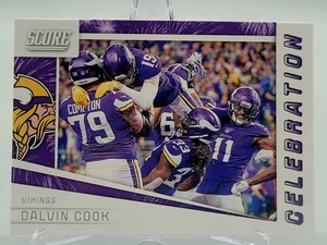 2019 SCORE DALVIN COOK CELEBRATION FOOTBALL CARD VIKINGS NFL C-4 panini - Picture 1 of 2