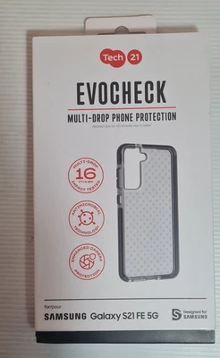 Tech 21 EVOCHECK Phone Case Protection For Samsung Galaxy S21 FE 5G Clear/Black  - Image 1 of 2