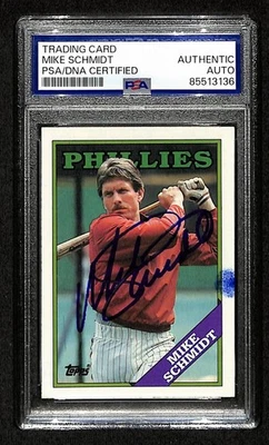 Mike Schmidt HOF Signed/Autographed 1988 Topps #600 Phillies PSA/DNA 201494 - Image 1 of 2