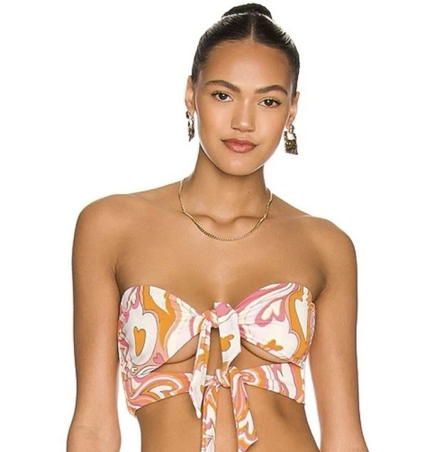 Conjunto de Bikini Beach Bunny Tula Bandeau Top/Bondo Abbie Tango-Talla Mediana-NUEVO CON ETIQUETAS Foto 1 de 4