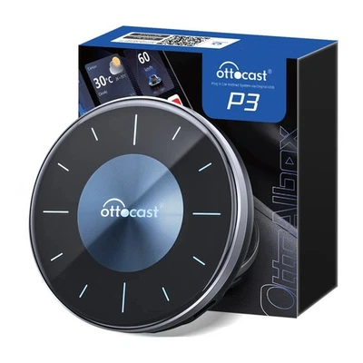 OTTOCAST P3 AI Box Play Store Split-Screen YouTube Wireless Carplay Android Auto - Bild 1 von 4