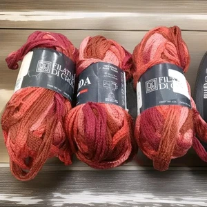 Lot Of 3 Vintage Filatura Di Crosa Moda Italy Yarn #21 16.5 Yd Red Pink NEW - Picture 1 of 2