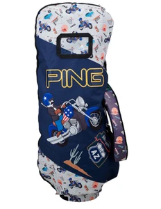 Ping Golf Japan GB-N2515 Mr.PING Rider Travel Cover Argento/Navy Nuova - Foto 1 di 1