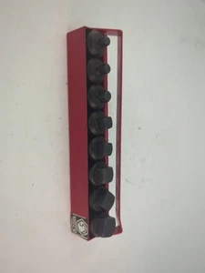 8 Pc. Matco 1/4"-5/8" SAE 1/2" Drive Square External Drain Plug Socket Set - Picture 1 of 8