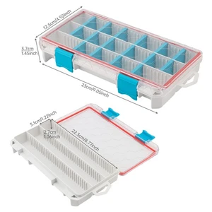 21 Fach Klar Abnehmbar Angelgeräte Box Wasserdicht PP Material Neu - Bild 1 von 11