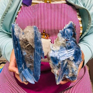 2 Stck. 5,03 Pfund natürlicher blauer Kristall Kyanit grober Edelstein Mineral Probe Heilung 1905 - Bild 1 von 17