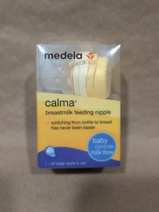 MEDELA CALMA BREASTMILK FEEDING NIPPLE & CAP - NEW - Picture 1 of 3