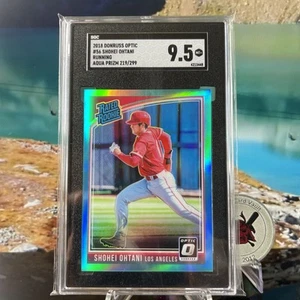 Panini Donruss Optic Aqua Running #56 2018 Shohei Ohtani RC/299 SGC 9,5 - Imagen 1 de 2