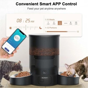 Auto Pet Feeder Automatic Voice Cat Dog Dual-Side Food Dispenser Smart Wifi App - Picture 1 of 5