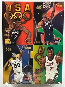 David Robinson #Q8 USA Quads 1996 Skybox San Antonio Spurs HOF