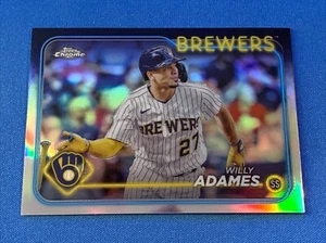 2024 Topps Chrome-Willy Adames #126 Refractor Milwaukee Brewers - Picture 1 of 2