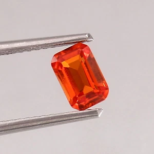 AAA Fine Quality Natural Ceylon Orange Sapphire Loose Radiant Cut Gemstone 6x4MM - Picture 1 of 4