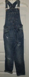 NWOT Gap Kids Distressed Overalls - XL - 12 - Medium Indigo - Picture 1 of 12