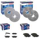 Bosch brake discs + front + rear coverings suitable for Honda Jazz 3 GE 2008-2015