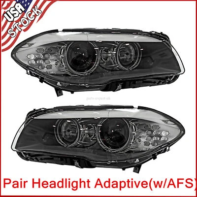 Pair L+R Xenon with AFS Headlight Adaptive for BMW F10 528i 535i M5 2009-2013 - Image 1 of 4