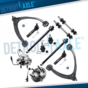 12pc 2WD Front Wheel Bearing Hubs Control Arms Suspension Kit for Sierra 1500 - Picture 1 of 8