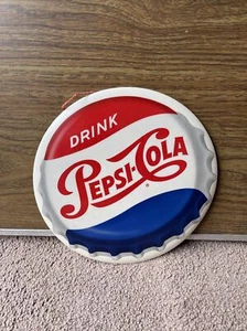 Letrero de celuloide Pepsi-Cola vintage años 50 - Imagen 1 de 2