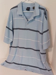 Kani Gold Blue, Black & White Horizontal Polo Style Shirt 3X FREE SHIPPING - Picture 1 of 3