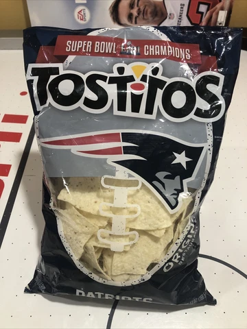 New England Patriots Vintage ￼Bag Tostitos ￼SUPER BOWL LIII 53 Brady Cover