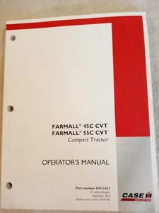 Case IH Farmall 45C 55C Compact Tractor Operators Manual With CVT Transmission. - Picture 1 of 6