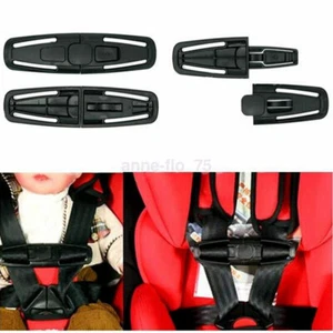 NEW AU Car Safety Seat Strap Belt Harness Chest Clip Safe Buckle for Child Black - Picture 1 of 11
