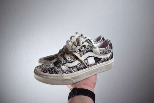 Scarpe VansUS donna 5.0 vecchie Skool patchwork stampa floreale scuola