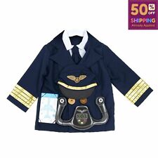 MELISSA & DOUG Pilot Costume Size -3-6Y Uniform Jacket With Attached Shirtfront